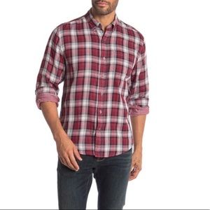 Natural Blue Men’s 100% Cotton Plaid Modern Fit Shirt Size XXL